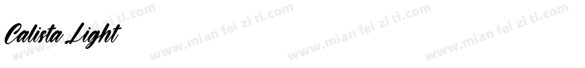 Calista Light字体转换